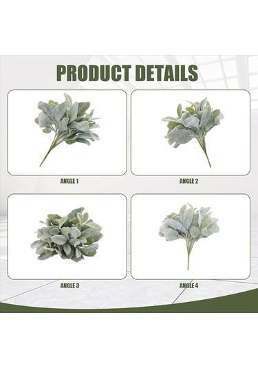 Gatherco 24 Adet Yapay Kuzu Kulağı Yeşillik Sapları, Yapay Kuzu Kulağı Sapları, Kuzu Kulağı Yapay Yeşillik Dekoru Diğer