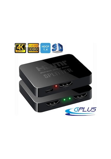 Gplus 4Khd102M 2 Port 4K Ultra Hd 1 Giriş 2 Çıkış Mini Splitter