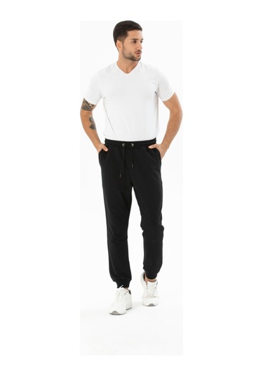 Twenty3 Erkek Basic Regular Fit Paçası Ribanalı Jogger Eşofman A 001