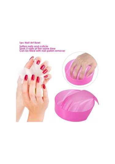 Reedark Mavi Tırnak Soğutma Kasesi - Tırnak Artı Ve Manikür İçin Yumuşatıcı, 5 Tırnaklı Plastik Kase