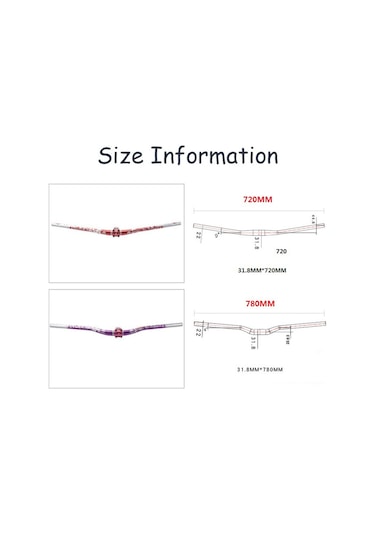 Suntek Alüminyum Yokuş Aşağı Dağ Bisikleti Gidon Siyah-780mm Siyah