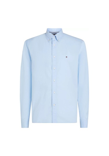 Erkek Th Logolu Rahat Gömlek - Mavi Sweet Blue
