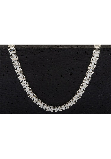 925 Ayar Gümüş Euro Kral Model Zincir Kolye 5,5 Mm