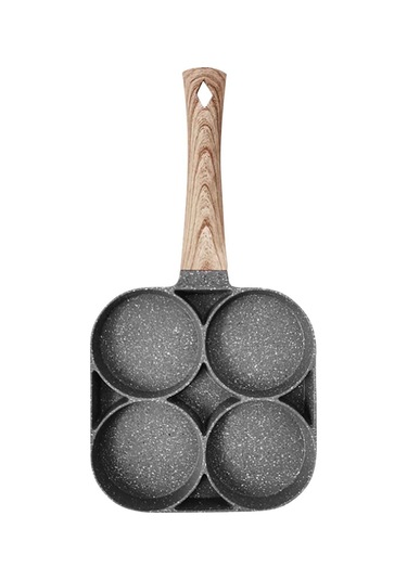 Xj-maifanshi Dört Delikli Kızartma Tavası Düz Tabanlı Yapışmaz Köfte Kızartma Tavası Kahvaltı Hamburger Kızartma Tavası Mutfak