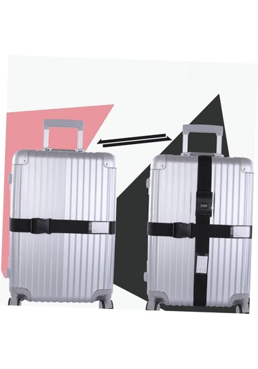 Hangfox Siyah Seyahat Bagaj Bağlama Kayışı - Pp Malzeme, Ayarlanabilir, Dayanıklı Kanca - 10 Adet Valiz Çantası Güvenlik Kayışı