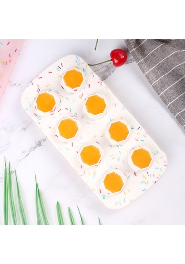 Yystore Yaratıcı Diy Mutfak Buz Kalıbı Yarı Dairesel Buz Küpü Buz Kalıbı Kırmızı