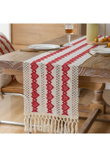 Sones 33x153cm Noel Havlu Nakışlı Masa Bayrağı Basit Masa Örtüleri Aşk Yüzüğü Diğer