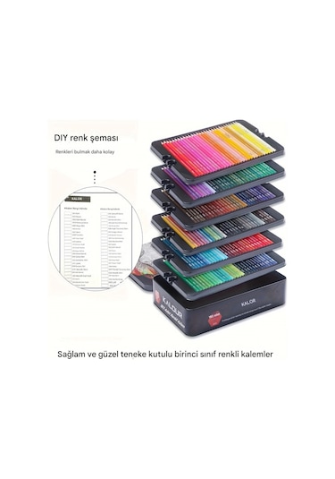 180 Renkli Profesyonel Sulu Boya Kalem Seti, Suluboya Kalemleri, Hediye Kalem Seti, Yüksek Pigment