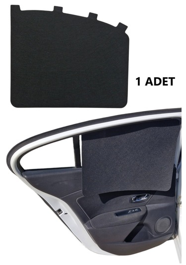 Oto Güneşlik Perde Yan Cam Güneş Önleyici 1 Adet Siyah Keçe