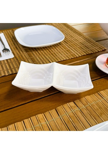 Alezy 523 Göreme Melamin Termostar Ürgüp İkili Sosluk 16x8 Beyaz