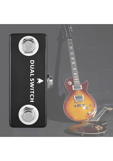 Moskyaudio Dual Swıtch Çift Ayak Pedalı Ayak Pedalı Siyah