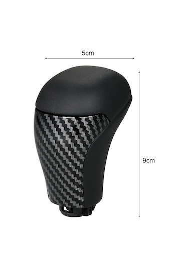 Ranyeek Toyota Yeni Prado, Highlander, Land Cruiser Prado 150 Fj150 2018-2020 Otomatik Vites Kolu Kolu Başı - Ahşap Desenli Pu Deri + Plastik Siyah