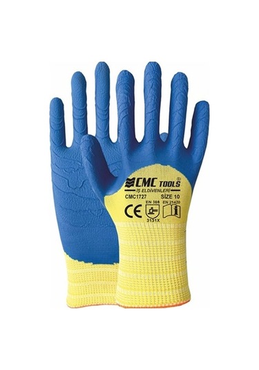 Cmc Pütürlü Eldiven 10 Numara 3/4 Mavi Cmc1727 12 Adet