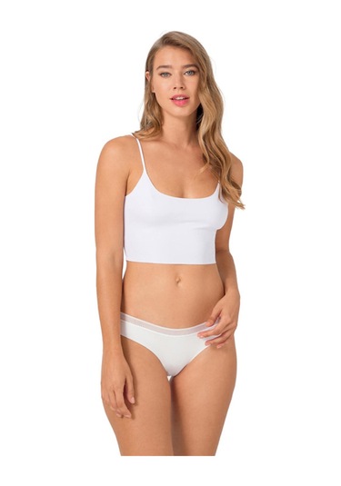 File Lastikli Lazer Kesim Bikini Külot 3'lü Paket - 2 Renkli Çok Renkli