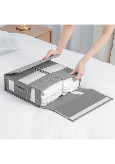 Dancemonkey Cbtx Moho&home Mdj6143 Pencereli Yorgan Çantası, Yatak Örtüsü Ve Yastık Kılıfı Saklama Dolabı Beyaz 140l