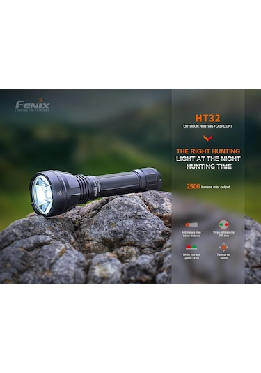 Fenıx Ht 32 2500 Lumen Outdoor Huntıng El Feneri Siyah