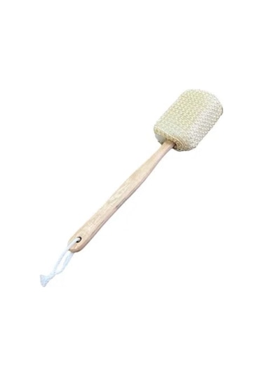Ahşap Saplı Doğal Banyo Lifi 37 CM