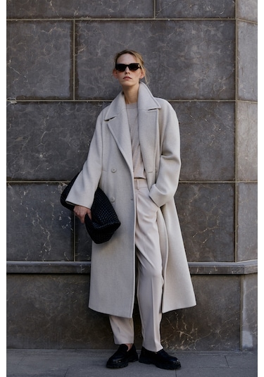 Lufian Burnıe Kadın Palto Bej Bej 122150002100550 Bej