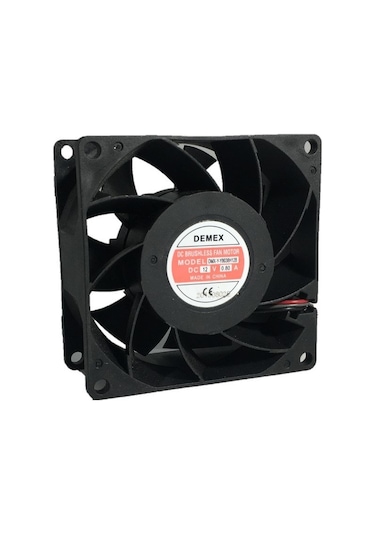 Demex 80X80X38Mm 12V Dc Kare Fan Rulmanlı