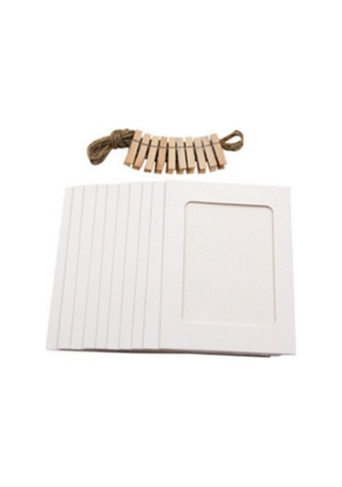 Kendin Yap Kraft Kağıdı Resim Çerçeveleri Ev Dekorasyonu Klipsli Kombinasyon Kağıt Çerçeve Fotoğraflar Albümü