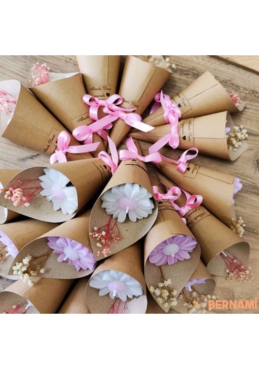 Papatya Buketi Mum, Düğün Hediyesi, Nikah Şekeri, Bebek Şekeri, Çiçek - 20 Adet