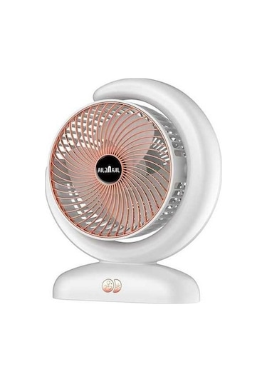 Ebitda Usb Şarjlı Uzaktan Kumandalı 3 Hızlı Masaüstü Vantilatör, Model 102, Altın/gümüş, 227x93x268mm, Serin Işık & Zamanlayıcı