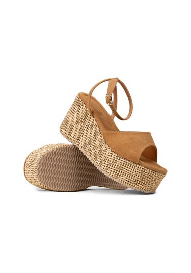 Deery Kadın Taba Renkli Platform Sandalet - Rd814ztbac01 Taba