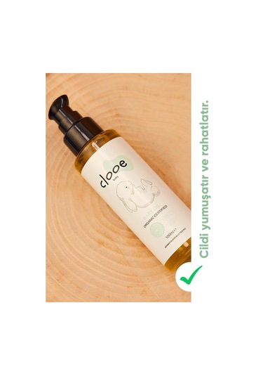Clooe Organik Bebek Yağı 100 ML Zeytinyağı - Badem Yağı - Jojoba Yağı - Yenidoğan Kullanımına Uygun