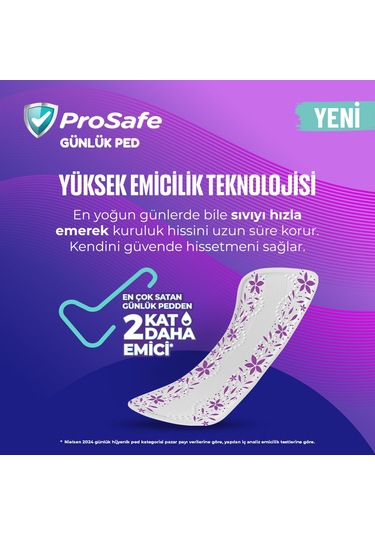 Prosafe Günlük Ped Extra Uzun 20'li