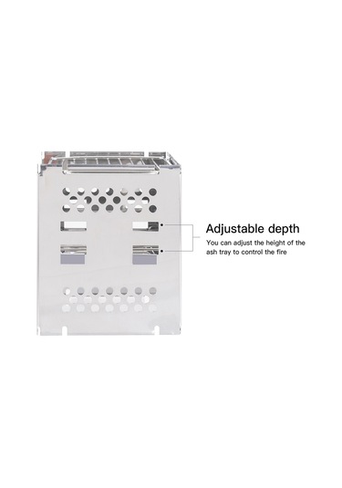 Tomshoo-dış Mekan Paslanmaz Çelik Izgara Ayarlanabilir Soba,y25384-t Gümüş