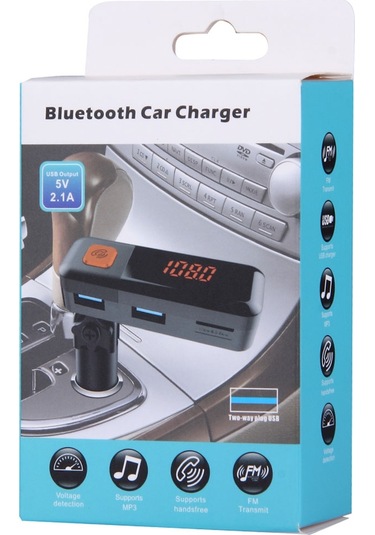 Bc11 Çift Usb Araç Şarj Cihazı Bluetooth Fm Verici Kiti, Destek Lcd Ekran / Tf Kart Müzik Çalma / Eller Serbest
