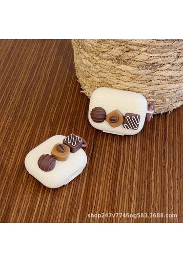 Apple Airpods 3. Nesil İle Uyumlu Kılıf Kalp Leopar Taş Kiraz Desenli Fiyok Tutmalı Kılıflar 5