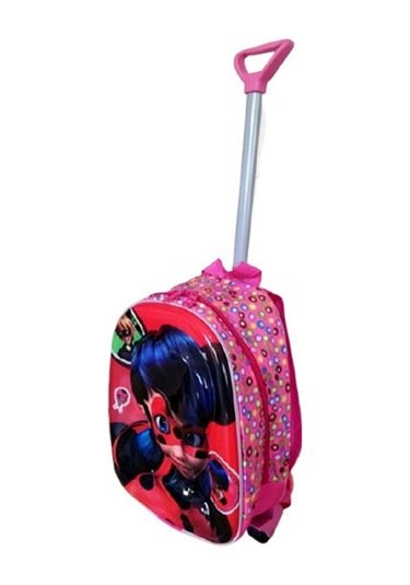 Bullt Anaokulu Çantası Çekçekli 3-7 Yaş Maskeli Yan Kısmı Pembe