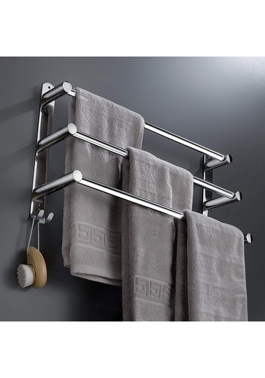 Bar Geri Çekilebilir Havlu Askısı 20 - 30 İnç Ss 304 Havlu Askısı Ağır Hizmet Tipi 3m Yapıştırıcı Banyo Duvara Serbest Montaj Montaj Delikleri Kurulum Banyo Mutfak Diğer
