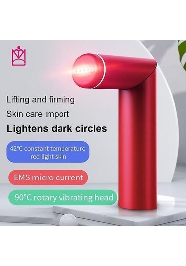 Three Beans Elektrikli Göz Masajı Karşıtı Masaj Aleti - Kırmızı Yaarql Kırmızı
