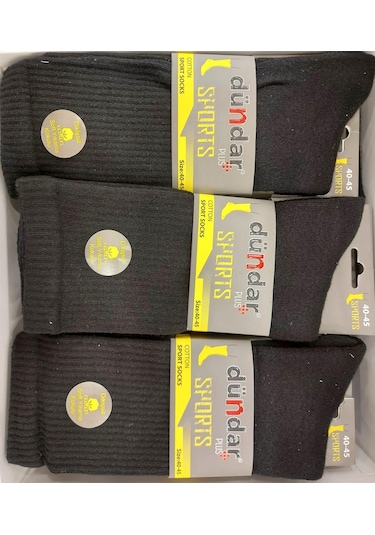 Dündar Plus 7101 Erkek Tenis Çorap 12 Adet 001