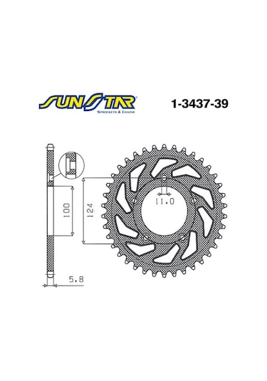 Ducati Scrambler 1100 Pro Uyumlu Arka Dişli Sunstar (508145633)