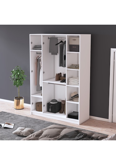 %100 Mdflam 4 Kapaklı Gardrop 120cm G-08