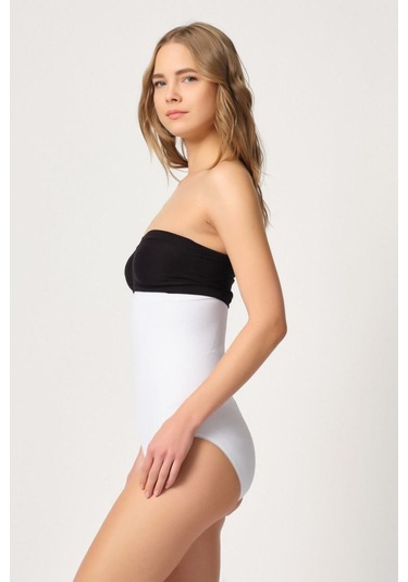 Emay Yüksek Bel Çıtçıtlı Slıp Korse 2080 Beyaz