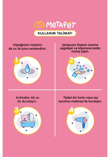 Metapet Tüy Sağlığı İçin Hassas Ciltli Yavru Köpek Şampuanı Koku Giderici 250 ML
