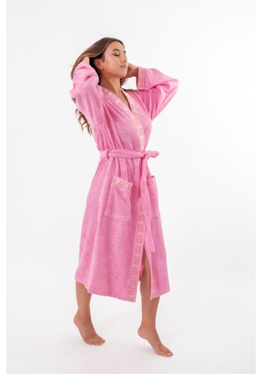 Bambu Kimono Kadın Bornoz Pembe