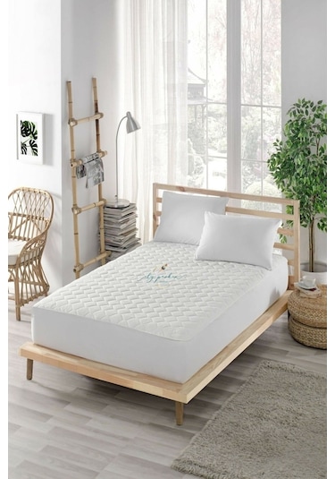 Kapitoneli Fitted Sıvı Geçirmez Alez Yatak Koruyucu Beyaz