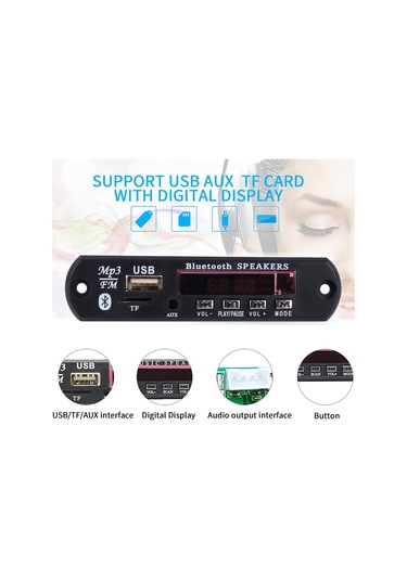 Usb Tf Radyo Kablosuz Mp3 Çalar Dekoderler Kurulu - Mp3 Çalar