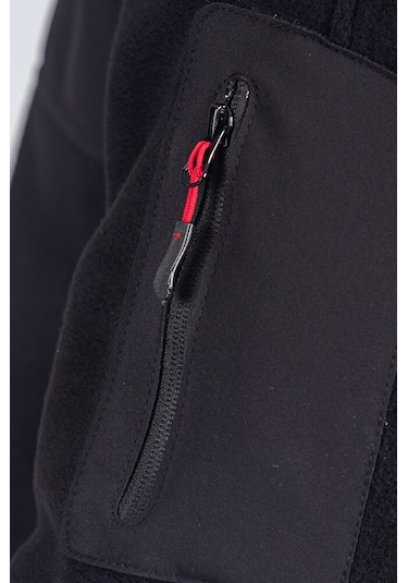 Softshell Erkek Garnili Polar Siyah