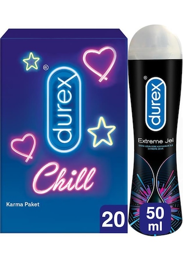 Durex Chill Karma Paket Prezervatif 20'li + Extreme Jel 50 ML