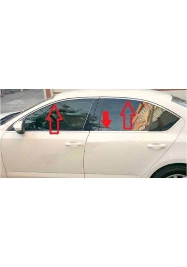 Skoda Octavia Cam Çerçevesi Kromu Komple Set 2013-2018 Arası