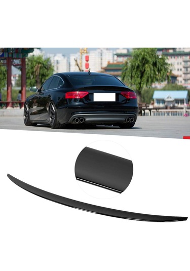 Audi A5 2007-2016 Plastik Parlak Siyah S5 Spoyler