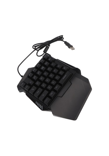Yuntech01 Ergonomik Wrist Restli 35 Tuşlu Kablolu Bir El Oyun Klavyesi, Rgb Işıklı Sessiz Abs Materyal Pubg Oyuncu Yardımı