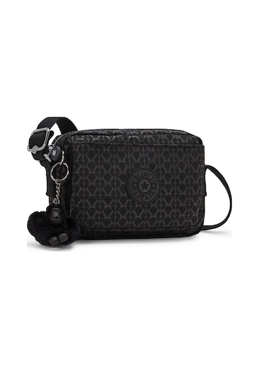 Kıplıng Abanu Küçük Boy Omuz Çantası Siyah Sıgnature Emb Siyah