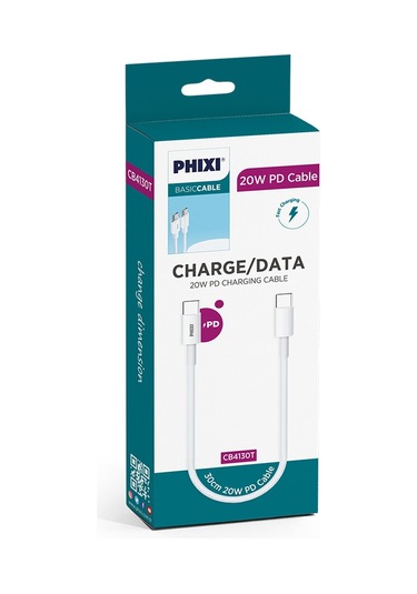 Phixi CB4130T Basic Type-C To Type-C USB Şarj Kablosu 30 CM